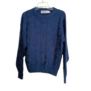 American Edition - Crew Neck Blue Speckled Sweater = Size M